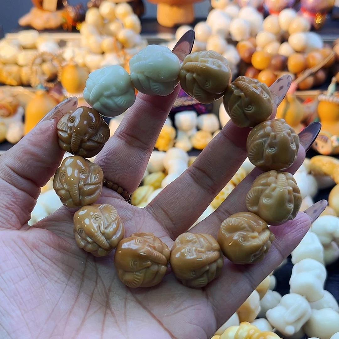 菩提根/象牙果手串小象微瑕不退换