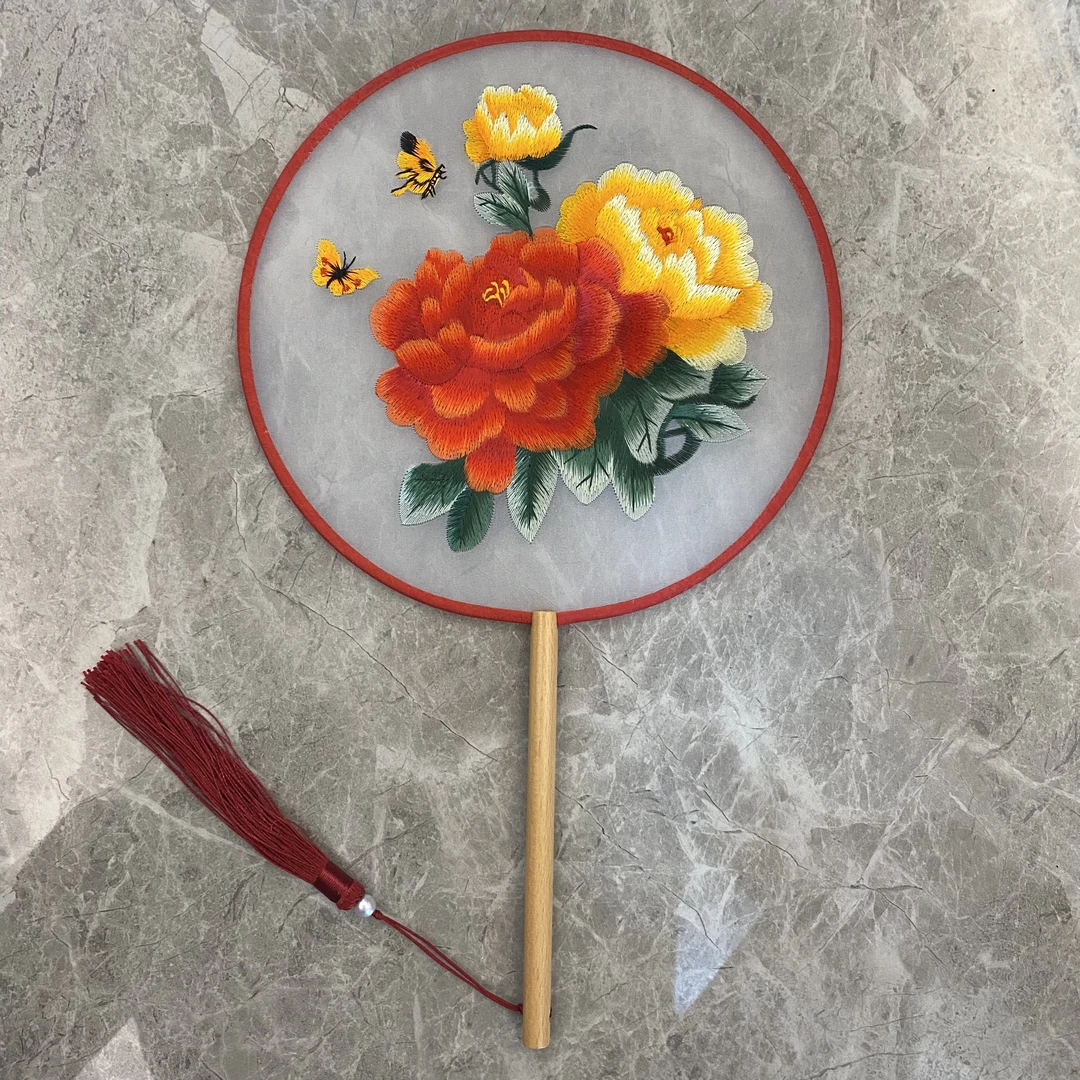 【28国色天香】苏绣精品双面刺绣古典团扇