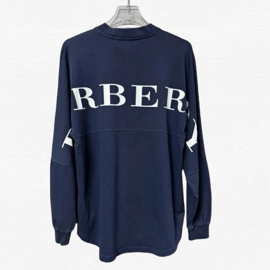 99新 BURBERRY/博柏利 后背大字母印花logo蝙蝠袖卫衣/S码/70918