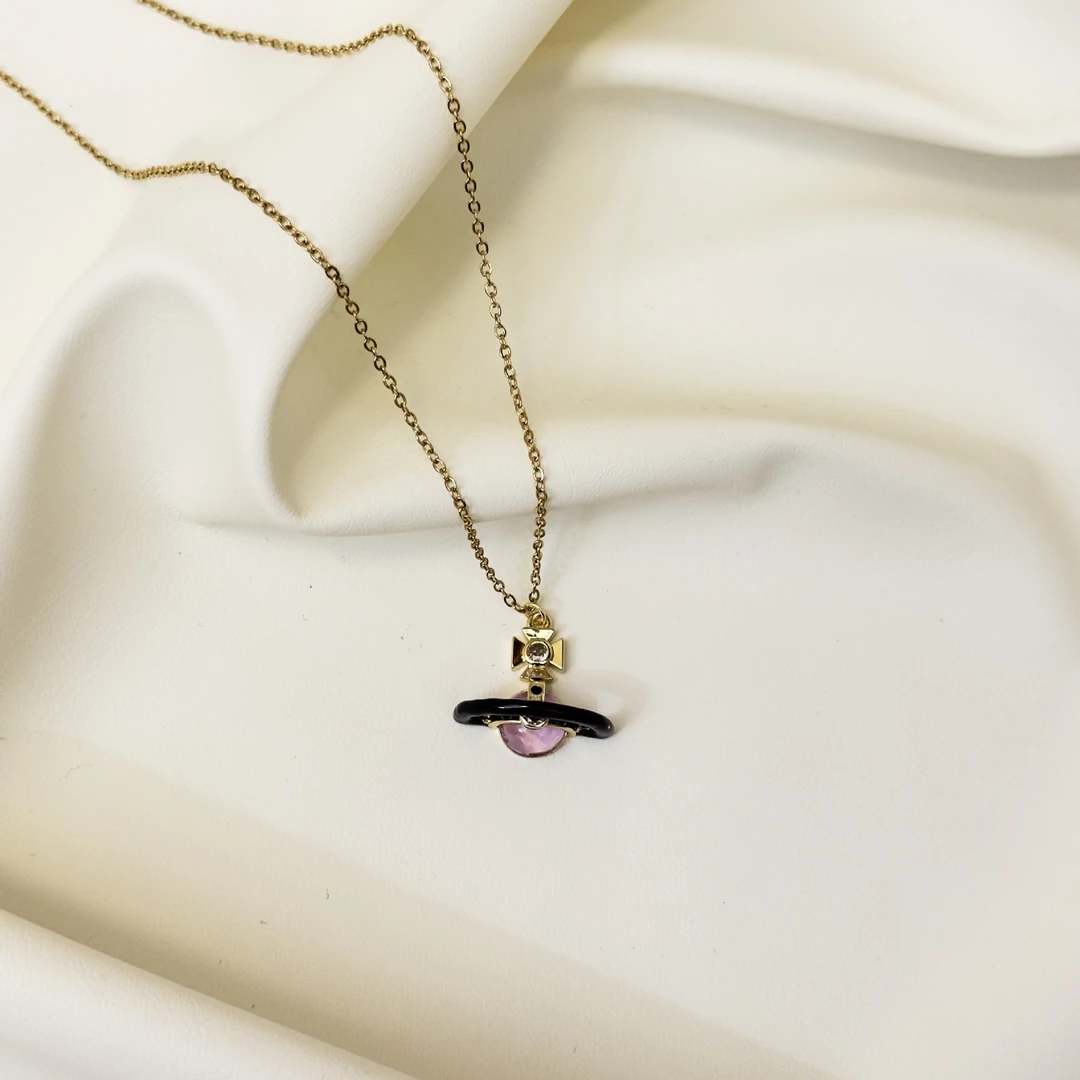 钛钢项链 8232-西太后土星项链