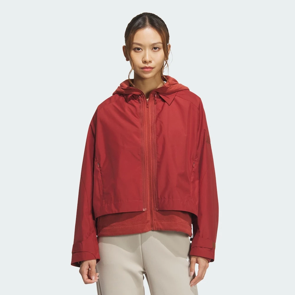 Adidas阿迪达斯拒水防泼运动休闲连帽夹克外套JM8856 /8855欧若风