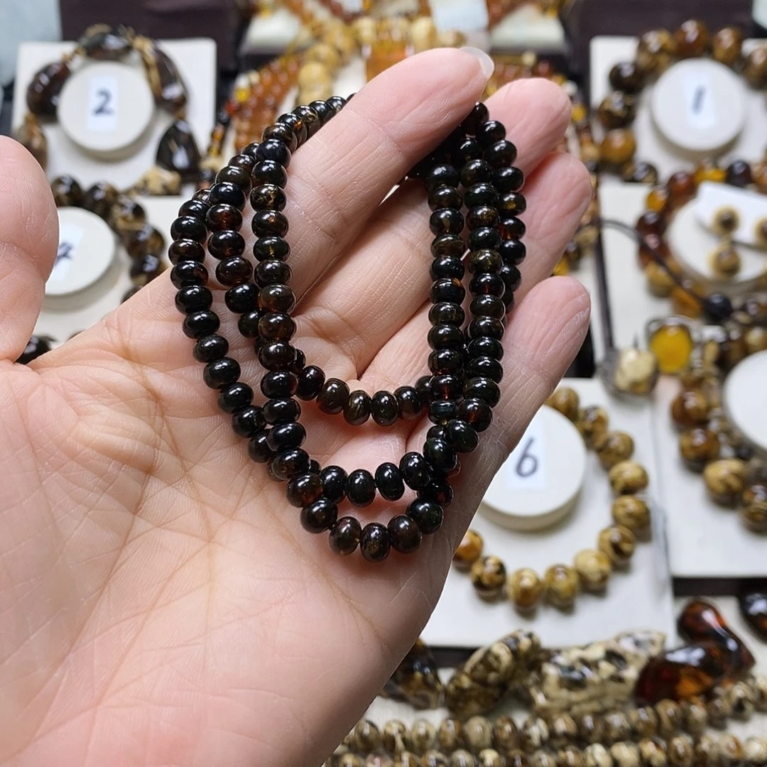 琥珀未镶嵌裸石翳珀6m