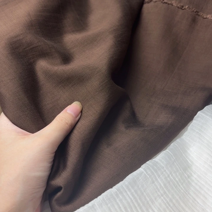 混纺棉深咖色2.5米。