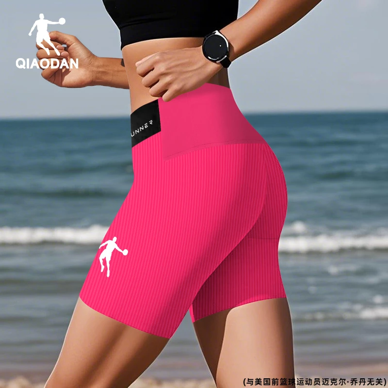 乔丹压缩裤女2025新款紧身裤专业马拉松跑步田径五分裤透气女短裤