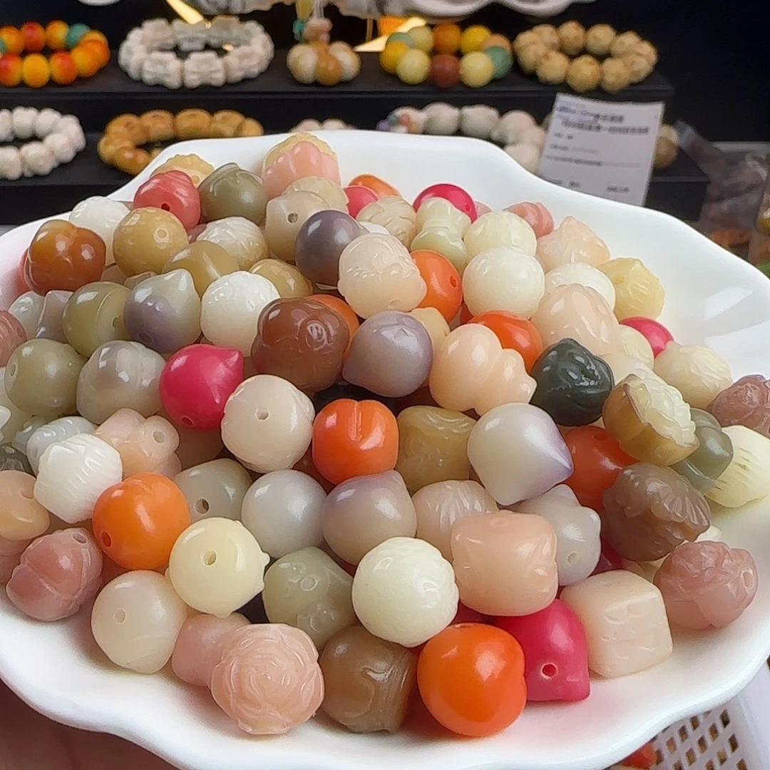 菩提根/象牙果吊坠卡12雕刻件混锅30颗