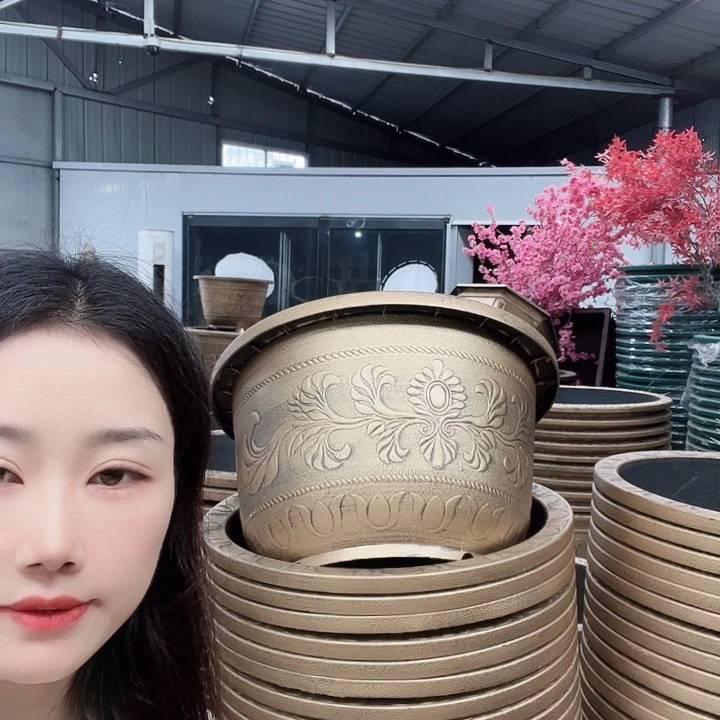 圆形70花盆2个有孔