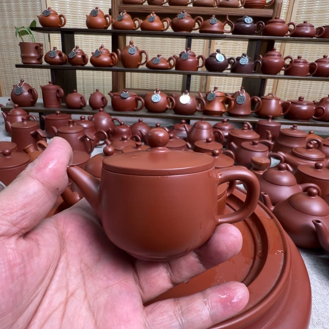 欣****紫砂茶壶潮州手拉朱泥壶，微瑕不退换