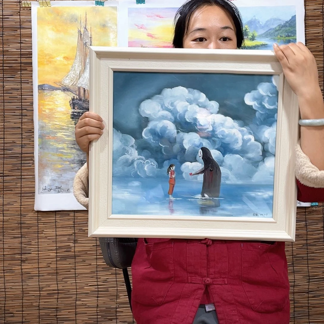 油画薇爽恭喜竞拍成功！