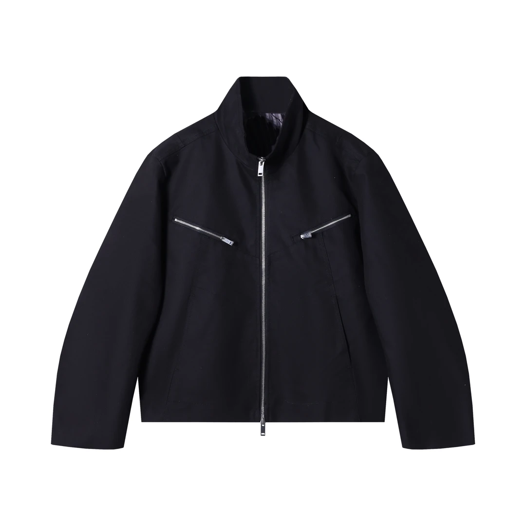 SDSA男士秋冬新款痞帅男装潮牌短款多口袋立领拉链夹克时尚百搭