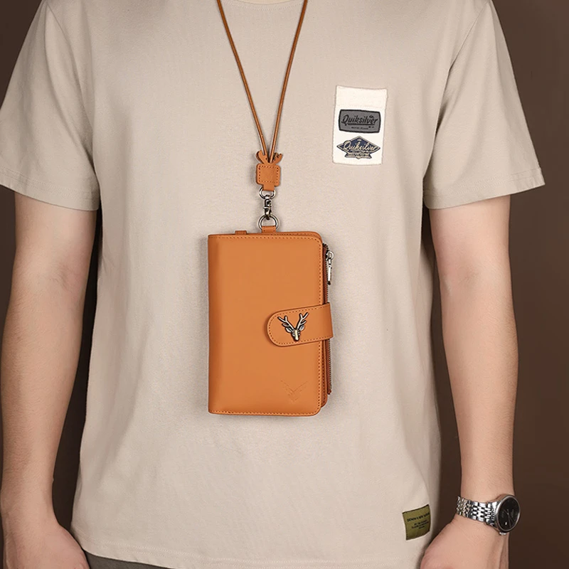 真皮旅行护照夹挂脖随身护照保护套护照钱包一体卡包多功能护照包