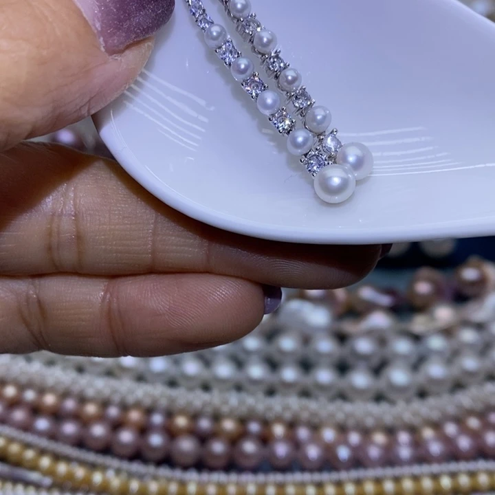 首饰珠宝银S925镶嵌淡水珍珠