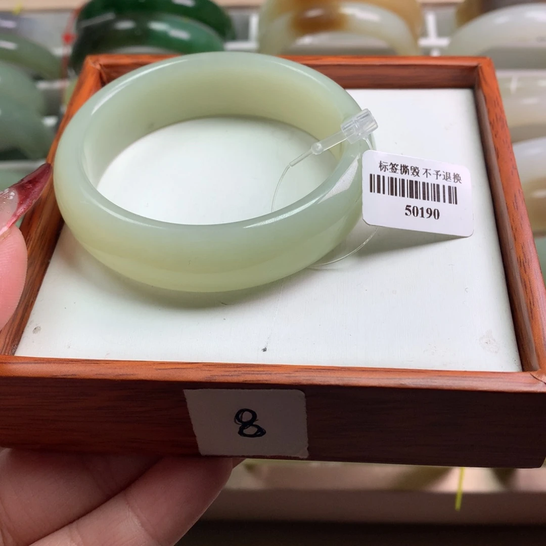 和田玉手镯未镶嵌53