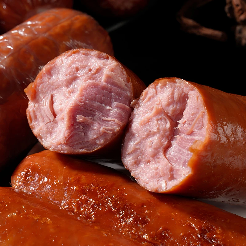 喜旺传统大块肉火腿350g圆火腿果木熏山东即食猪肉火腿肉食熟食