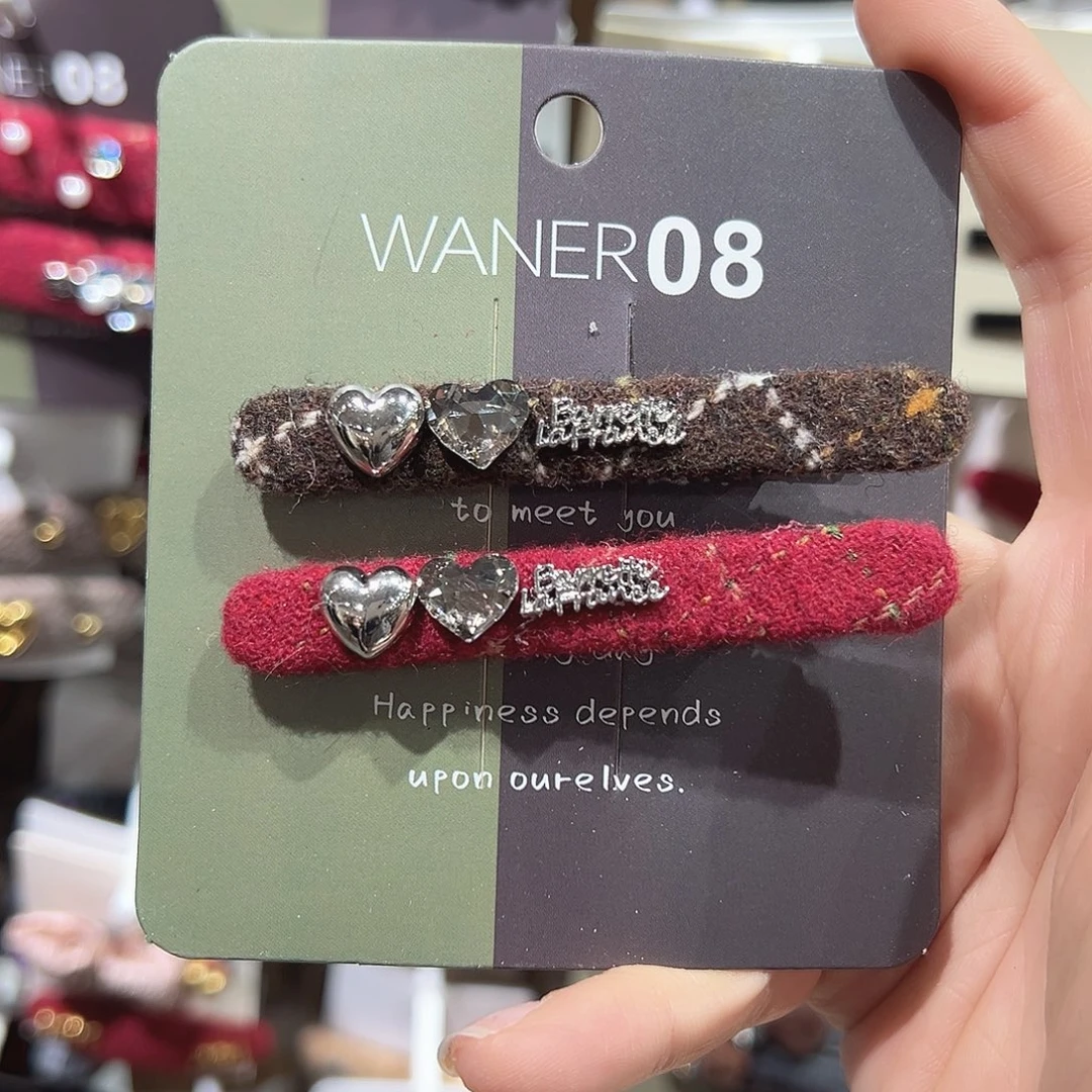 非金属拼色一字鸭夹