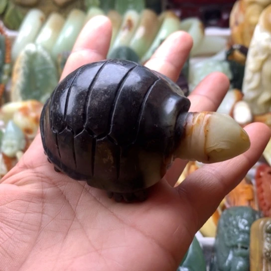 蛇纹石玉未镶嵌岫玉手把件