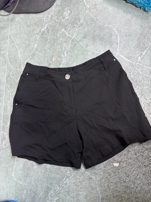 松紧短裤夏季高腰薄款宽松五分裤直筒阔腿休闲