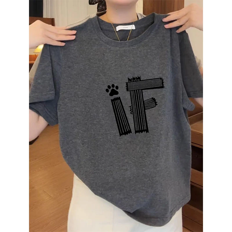 正肩圆领短袖t恤女时尚百搭洋气深灰色上衣打底衫2025新款夏季潮