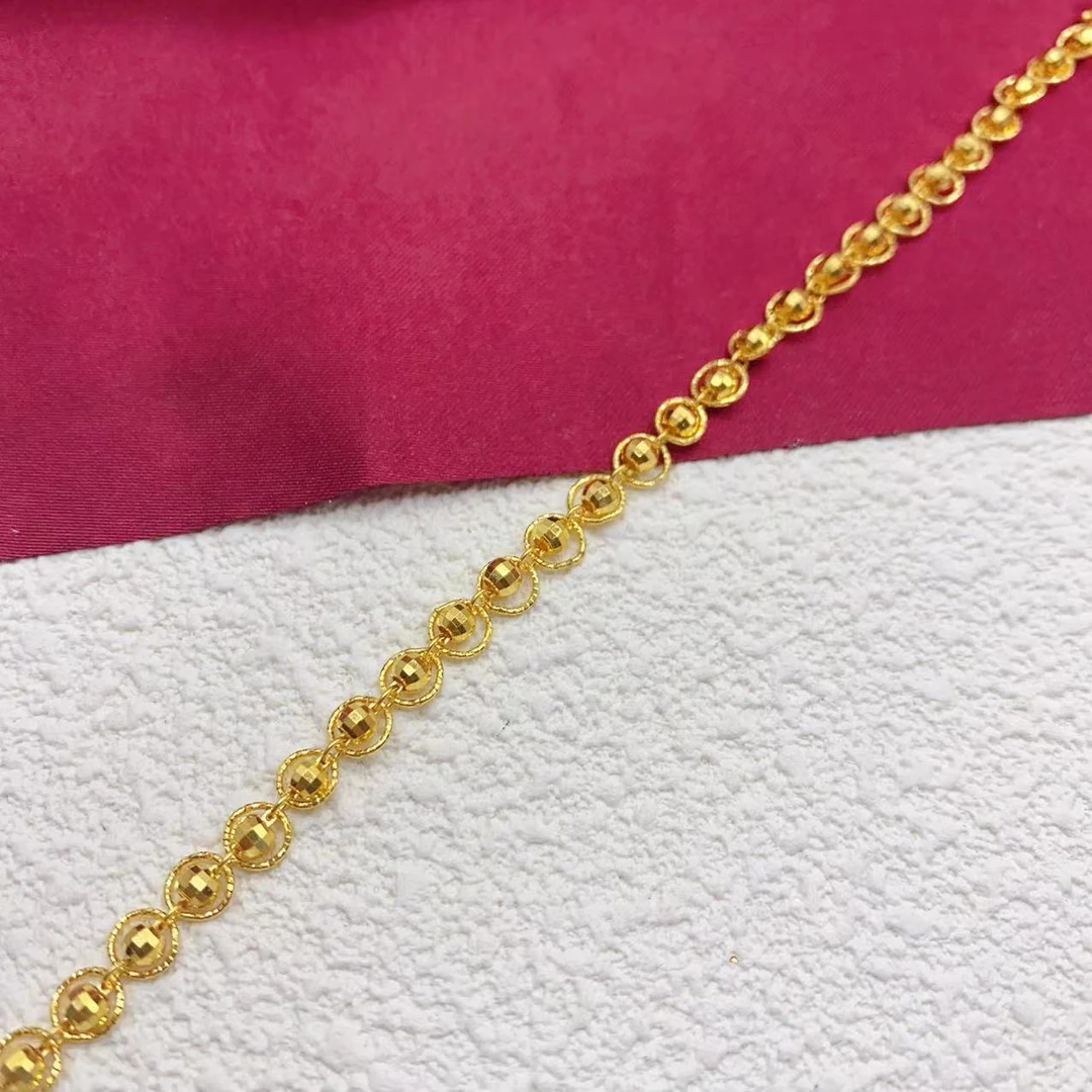 【木韵阁】足金999 5G黄金蹦迪珠手链时尚百搭精致 6.89