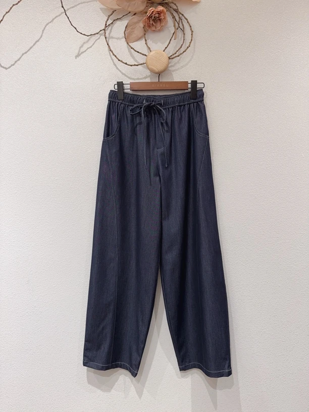 人棉仿牛仔香蕉裤2506