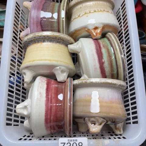 紫砂花盆微瑕308口径7厘米左右