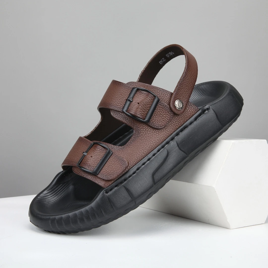 舒适男款男士防滑凉鞋露趾沙滩鞋时尚休闲轻质潮流鞋子镂空外穿男