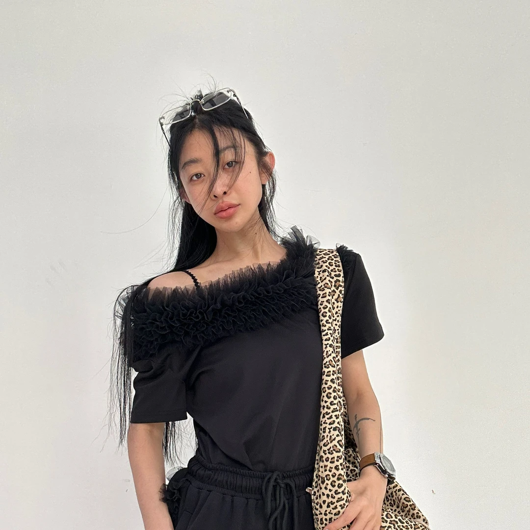 VIVISPLENDID20165#（定制款NO退NO换）妮式穿搭花边T恤