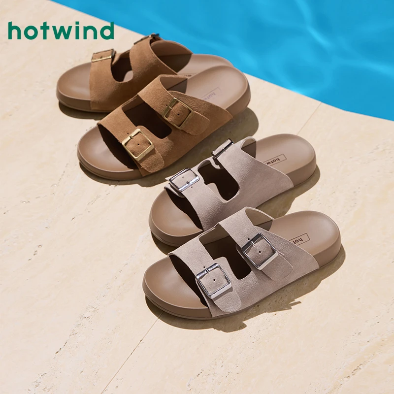 热风舒适百搭博肯拖2025年夏季新款女士时尚软底拖鞋H51W25211