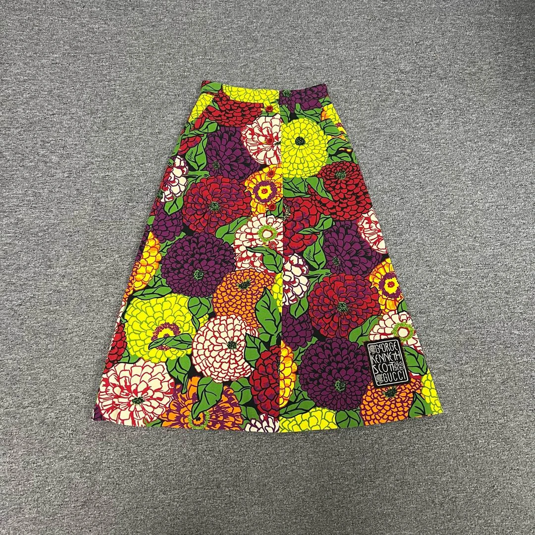 99新 GUCCI/古驰 Gucci 花卉半身裙