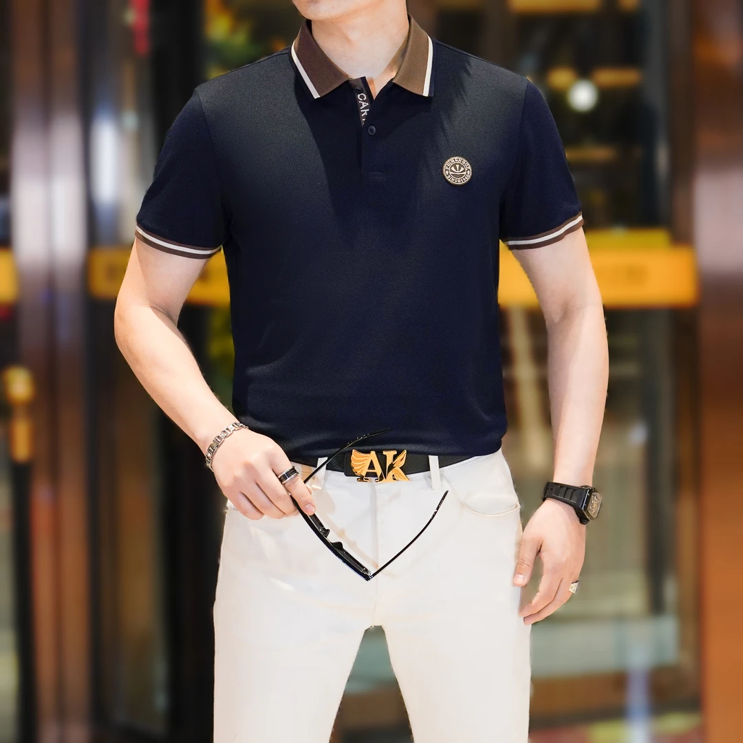 男士短袖t恤polo衫男款时尚休闲短袖男款爆款翻领透气新款Polo衫