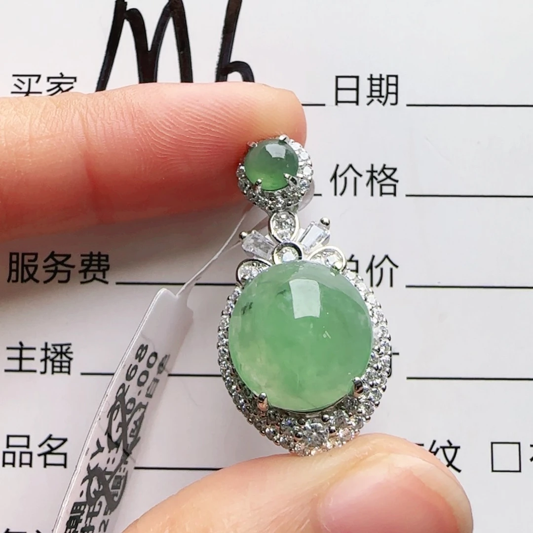 银S925镶嵌手链翡翠