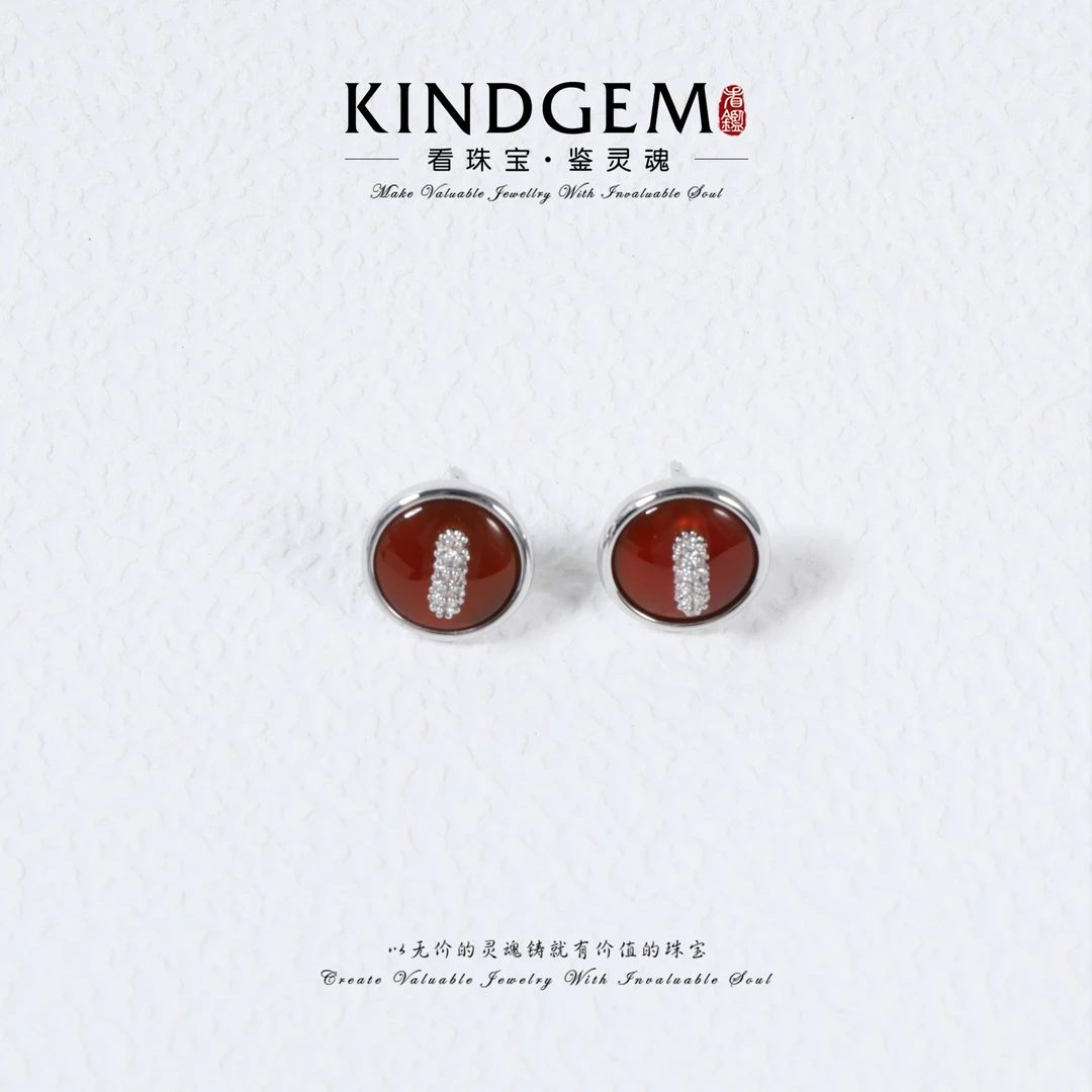 铜合金耳饰 KindGem 简约小众气质时尚百搭耳环 C-44265