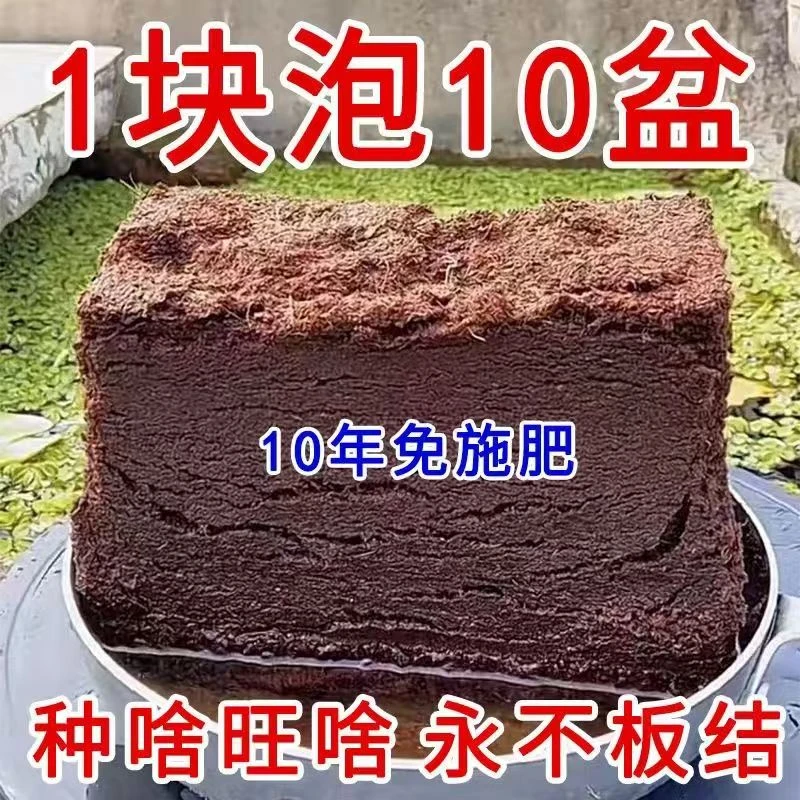 【疆藏包邮】泡发椰砖营养土有机养花种菜肥料脱盐椰糠土种植通用型