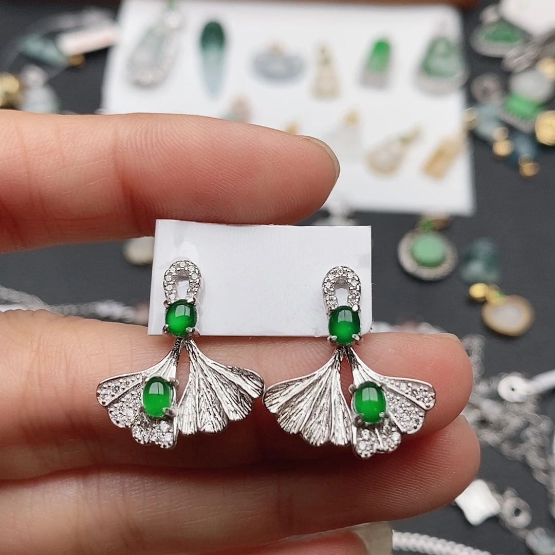 翡翠银S925镶嵌戒指