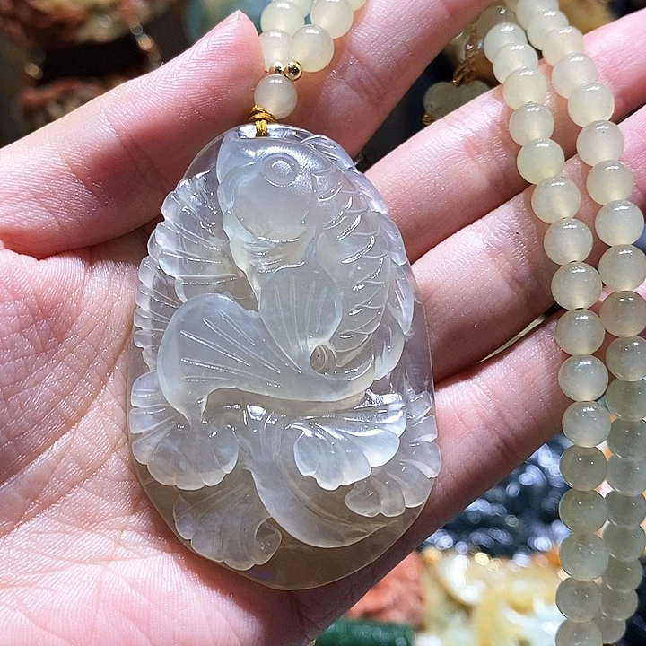 岫玉未镶嵌毛衣链