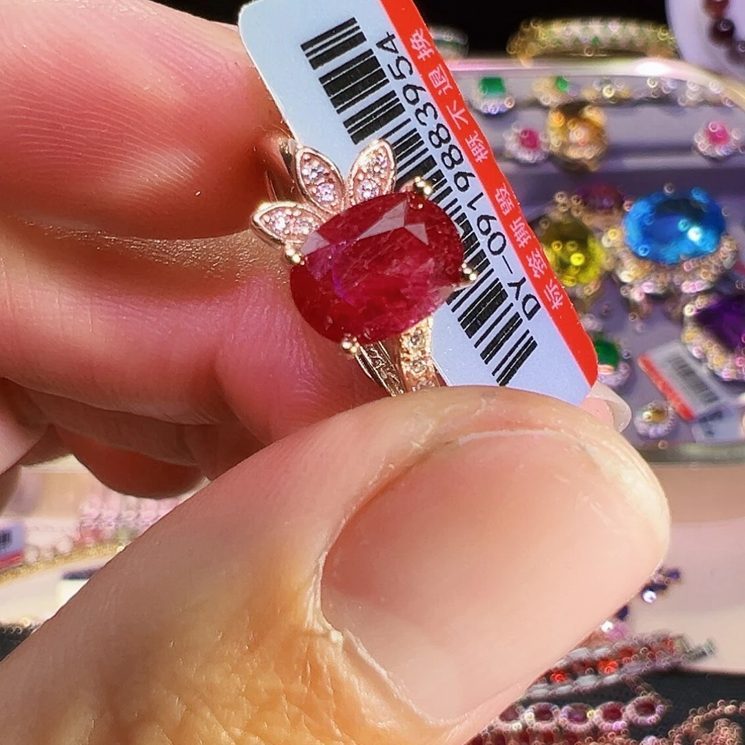 银S925镶嵌红宝石珠宝奇石