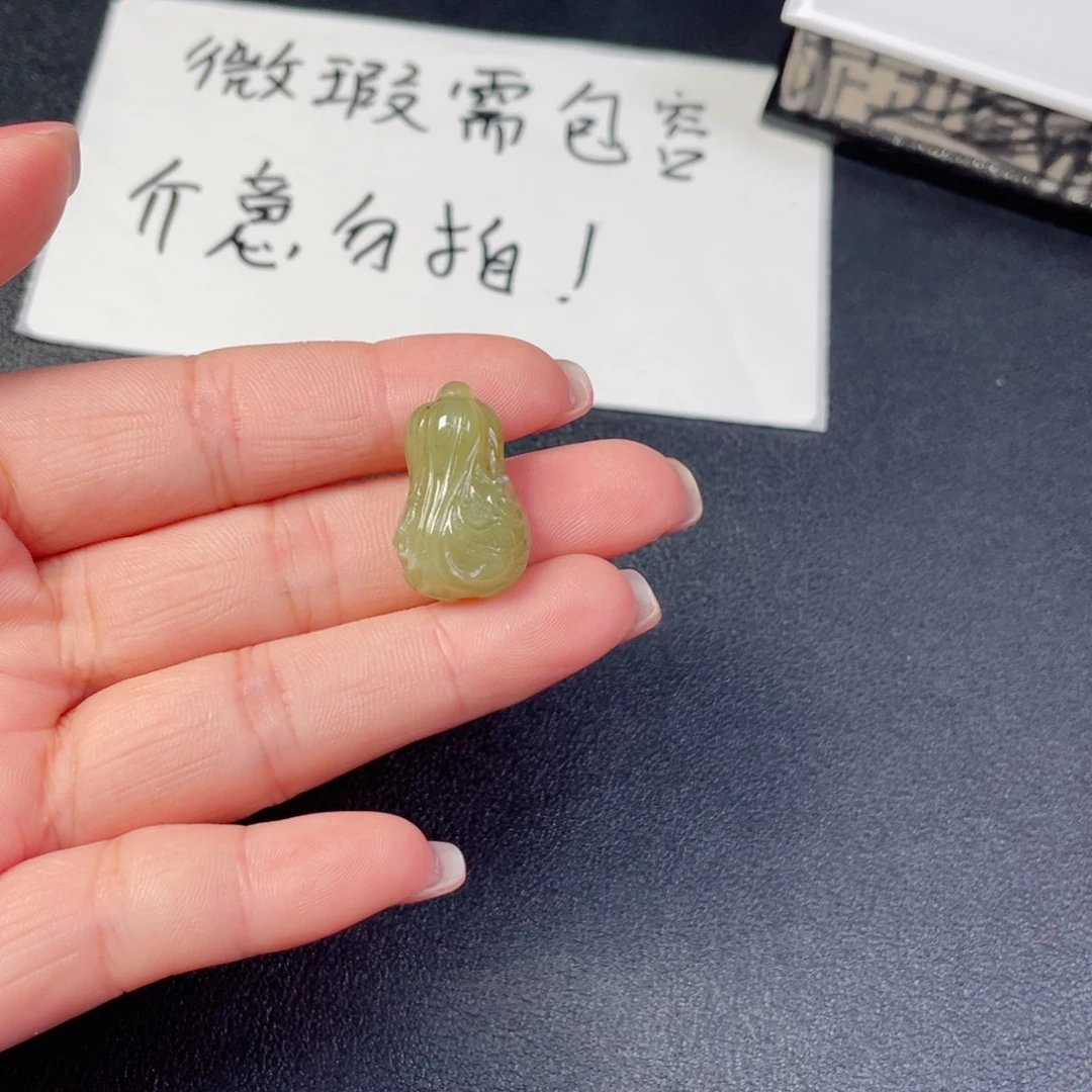 和田玉未镶嵌颈饰白菜7