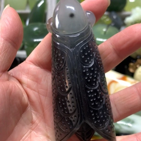 蛇纹石玉未镶嵌手把件