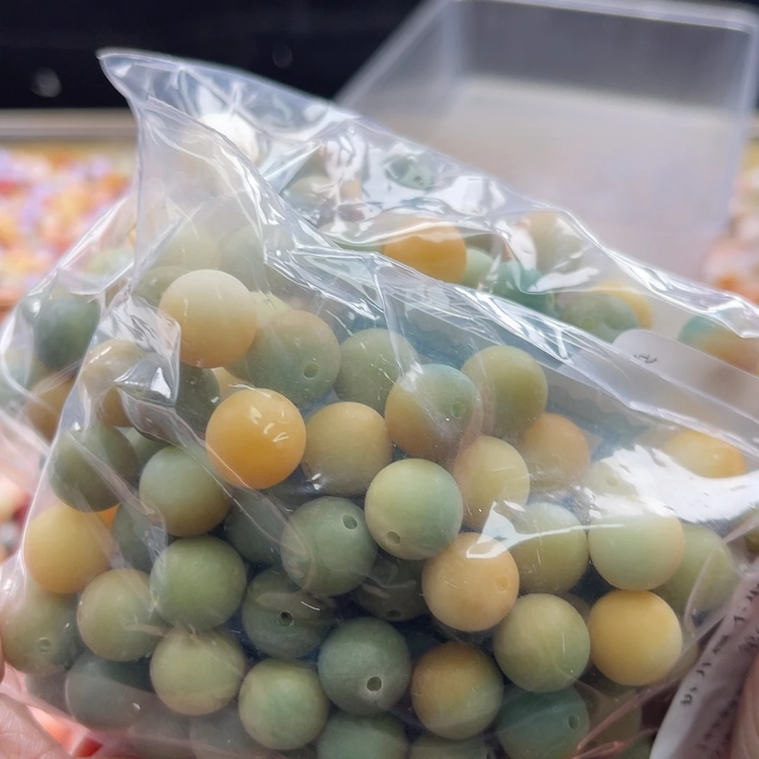 白玉菩提吊坠A/12mm/100颗锅底