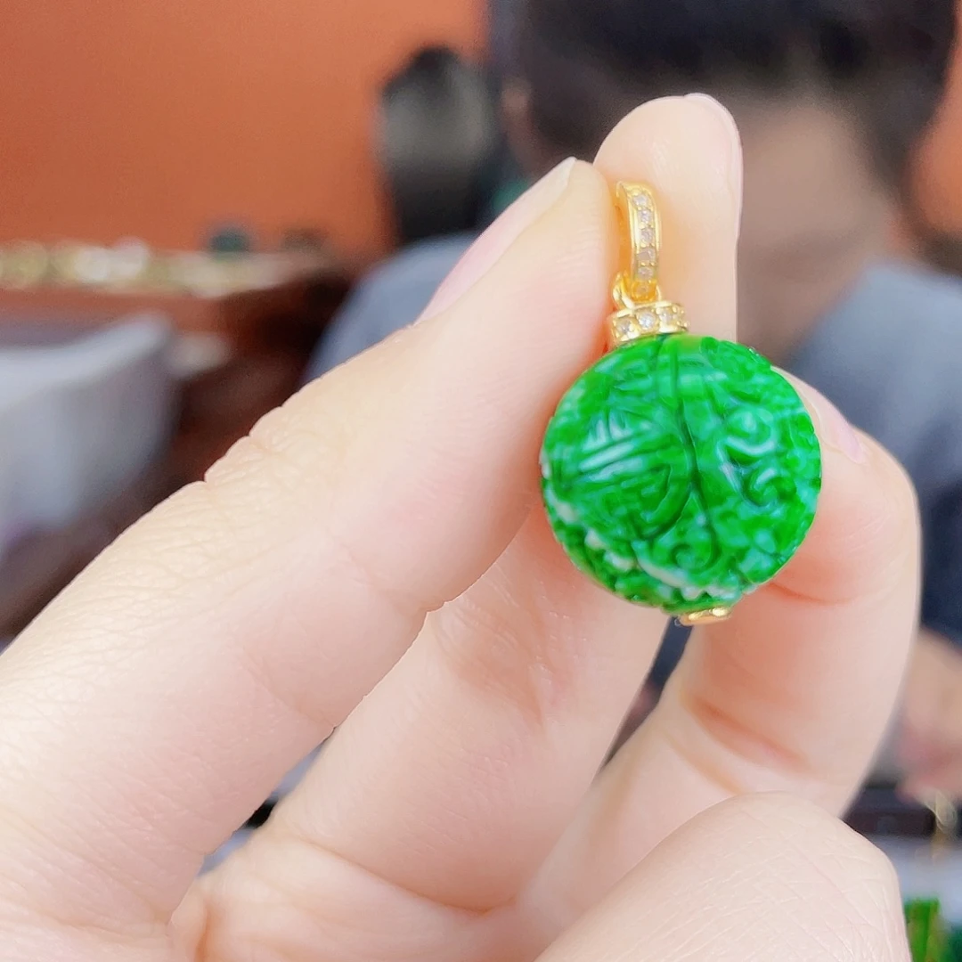 翡翠未镶嵌耳饰饰品