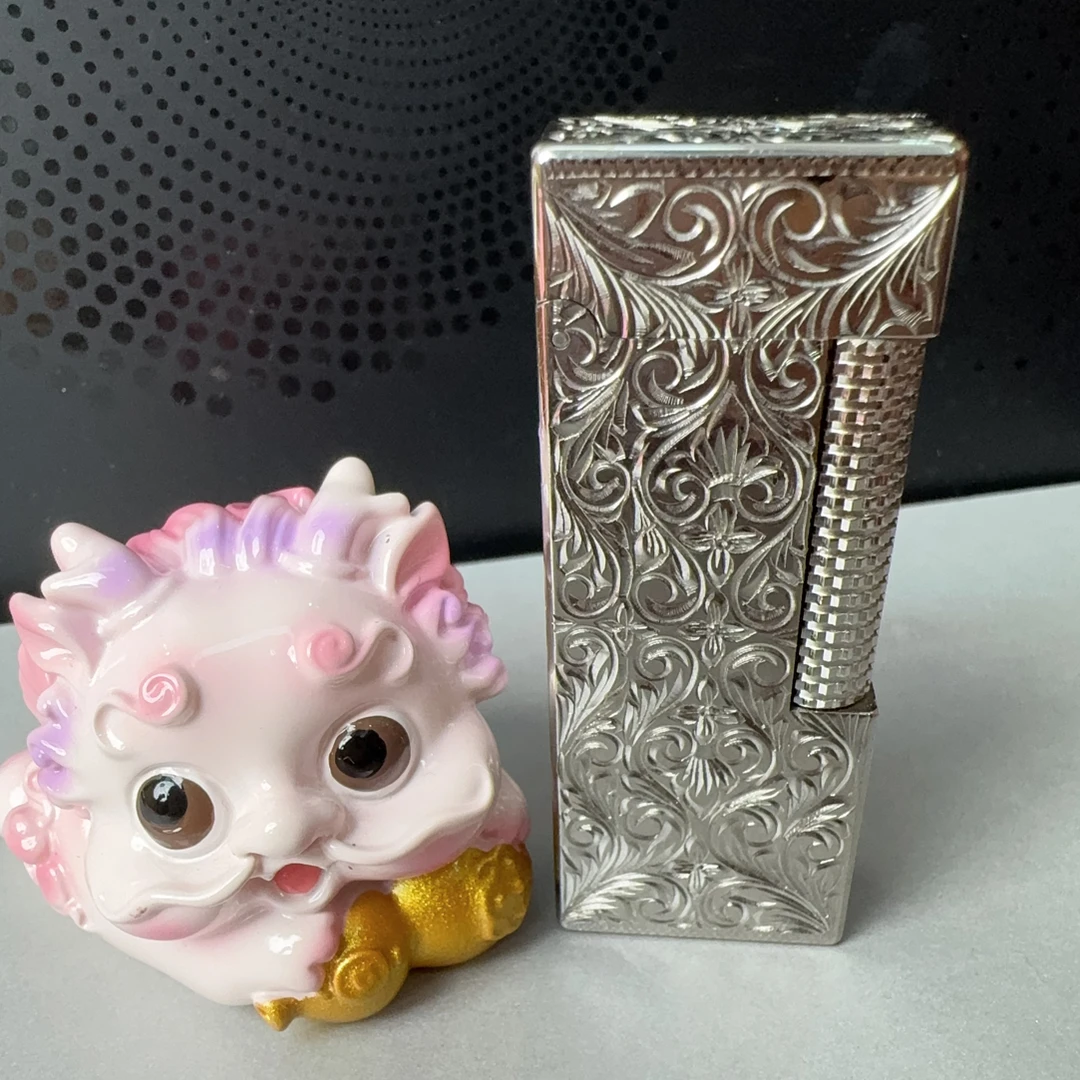 都柏特五面手雕唐草窄机个性便携打火机适合送男士礼物