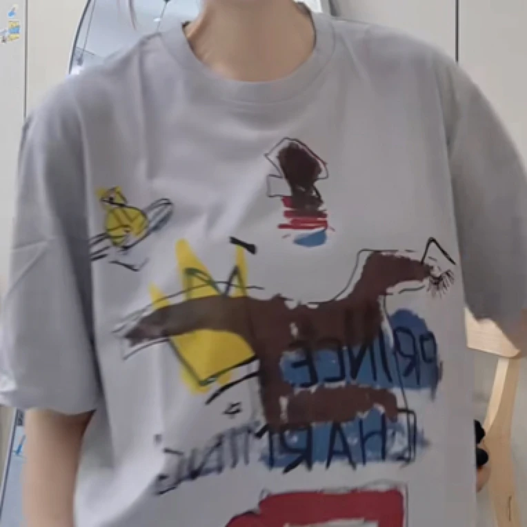 欧货涂鸦字母短袖T恤