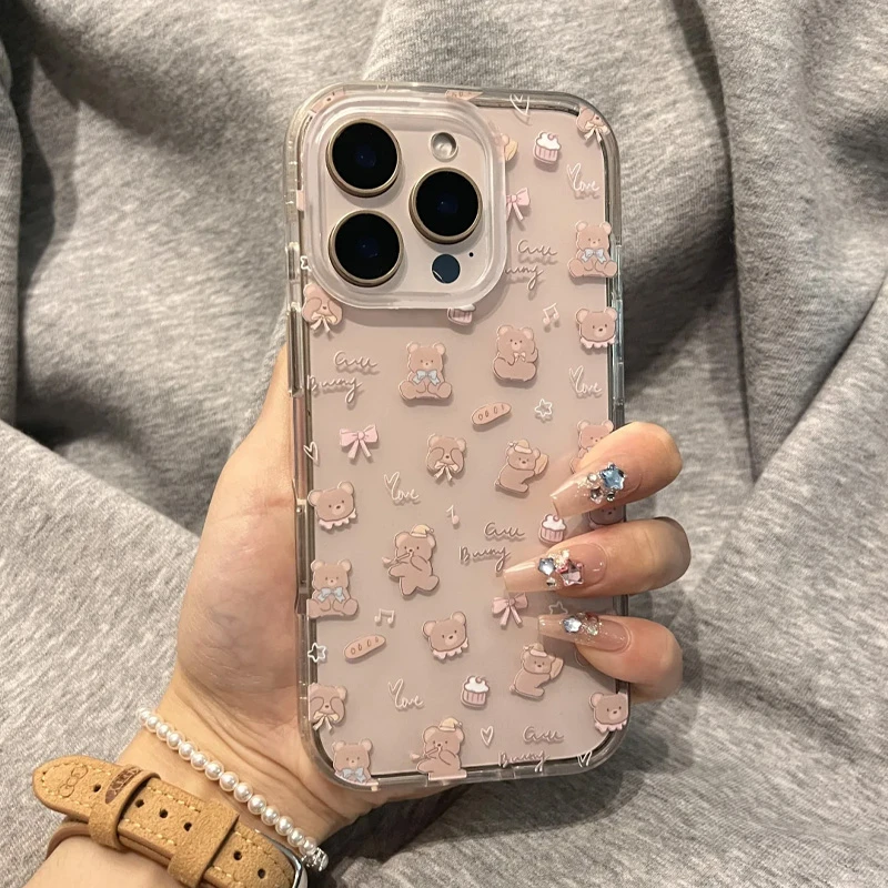 BANCA奶呼呼的小熊适用iPhone16/15手机壳苹果14华为vivo小米oppo