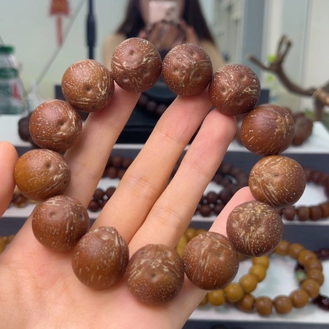 紫金鼠手串【清仓款】原皮大尺寸正圆巴西籽
