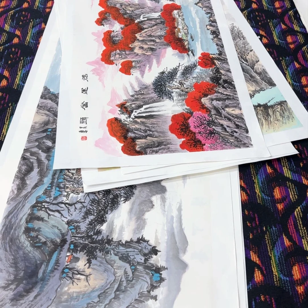 国画灵*甫富4尺山水马