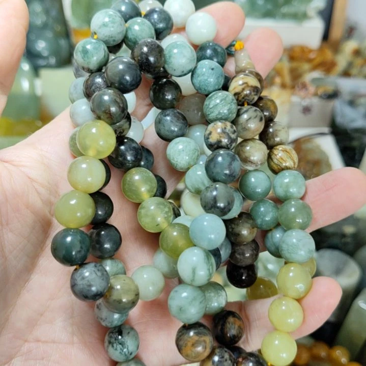 岫玉未镶嵌108粒手串项链款式