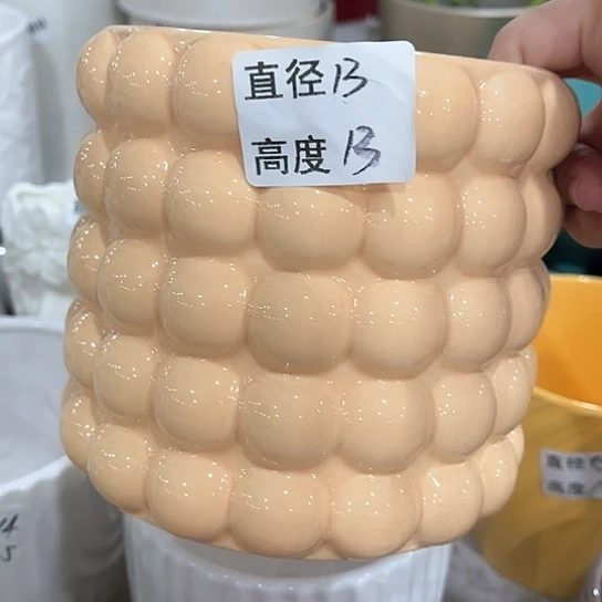 多肉绿植陶瓷花盆9.9包邮，有孔