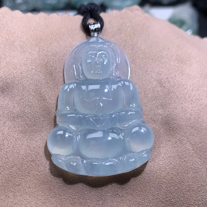 翡翠18K金镶嵌颈饰缅甸翡翠