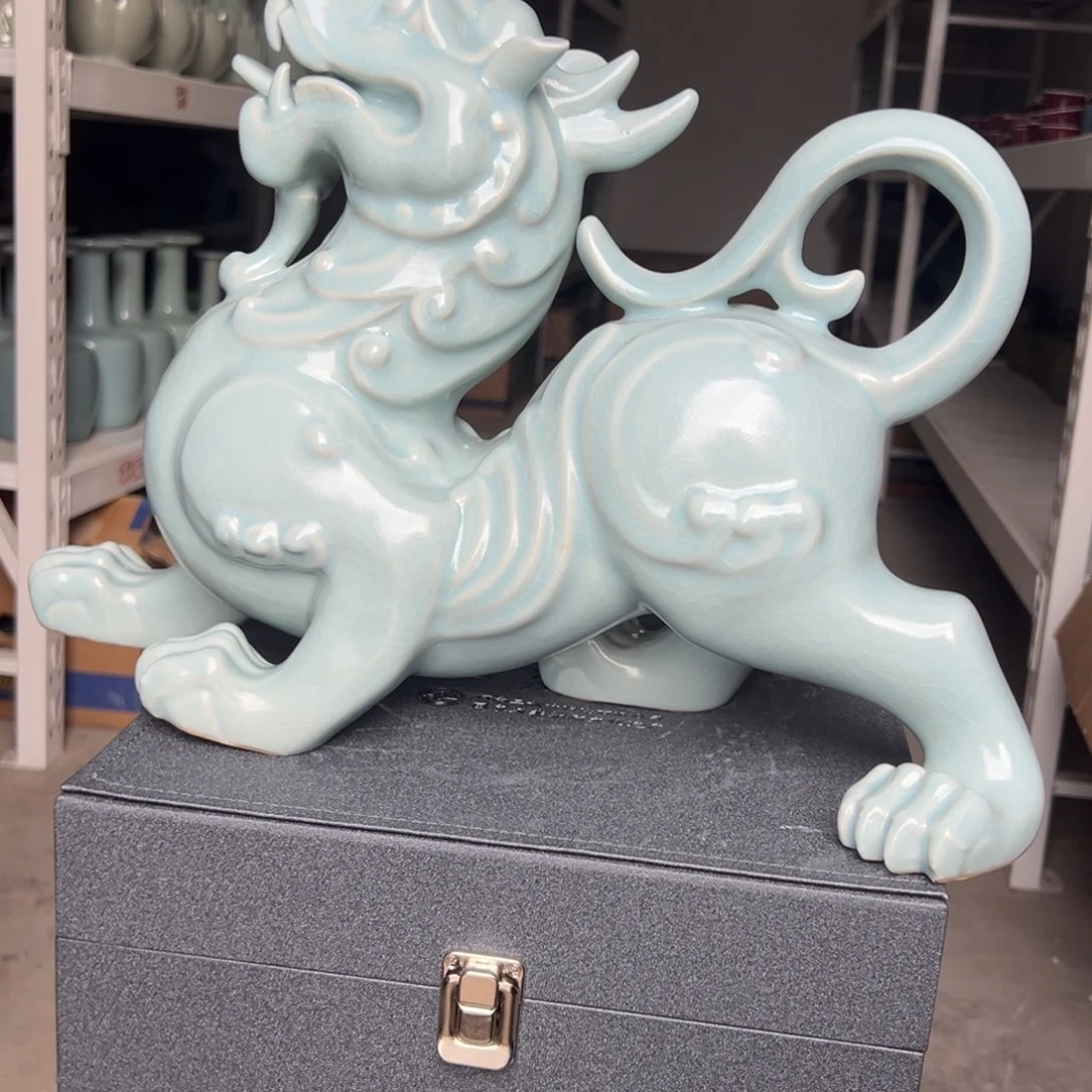 微***!大象加麒麟。       摆件