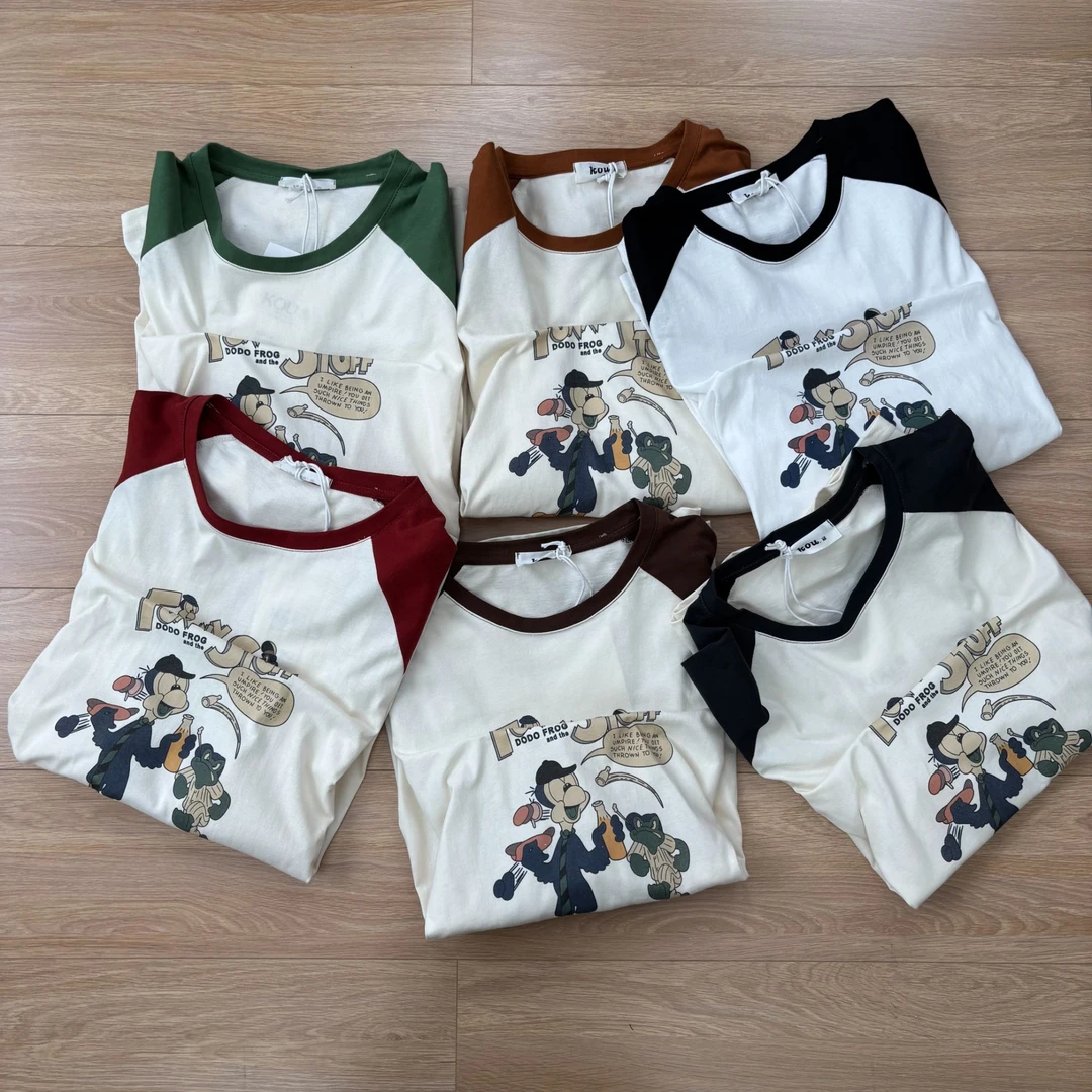 叨叨推荐款#KOU#3010#插肩长袖T恤 FL