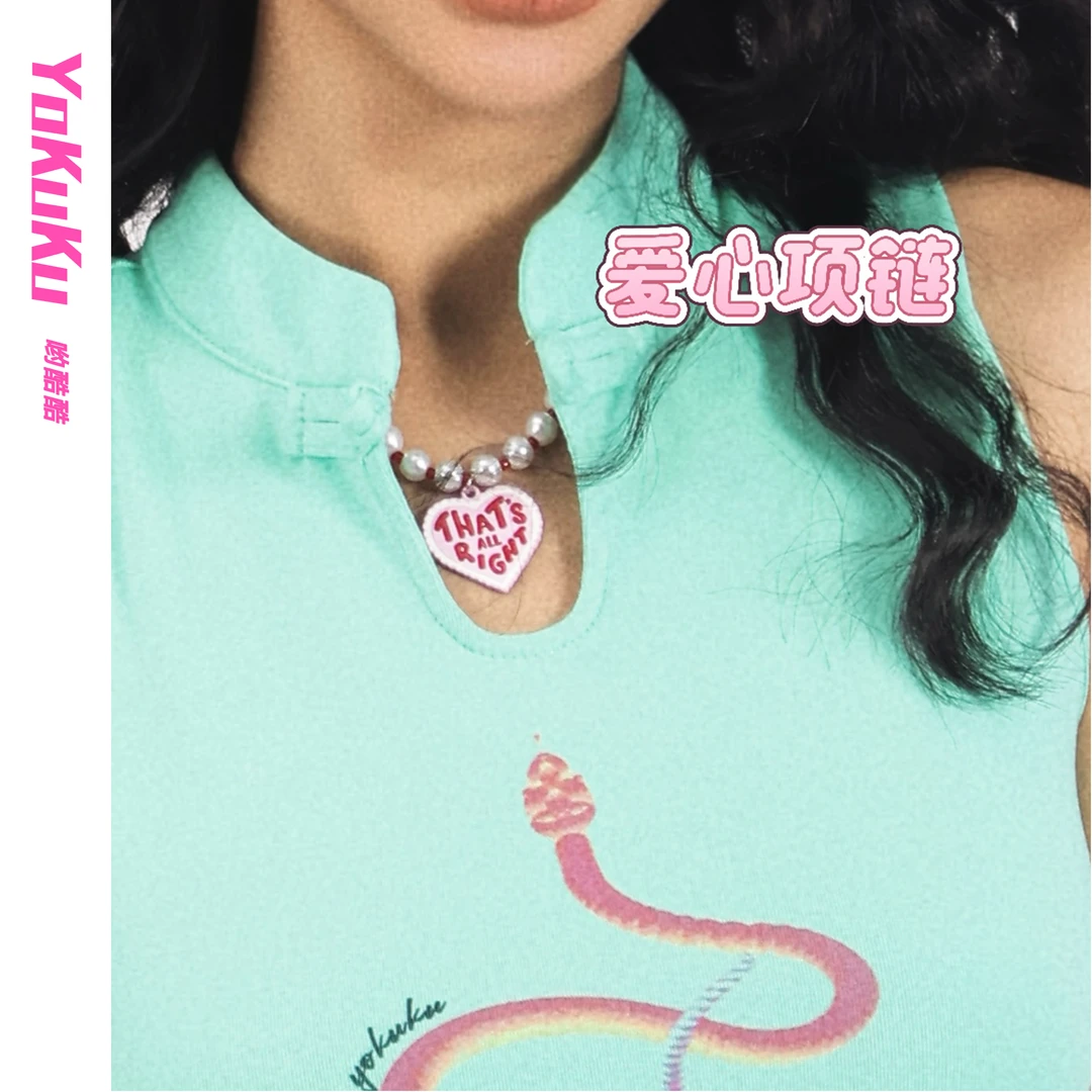 （爱情邮局）美式甜酷手工珠字母爱心珍珠颈项链